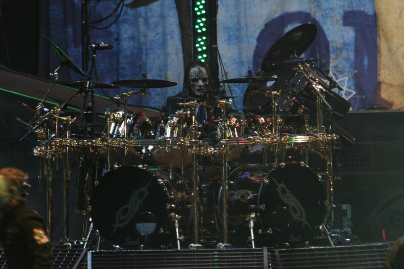 Drummer on Stage — Black, Dark