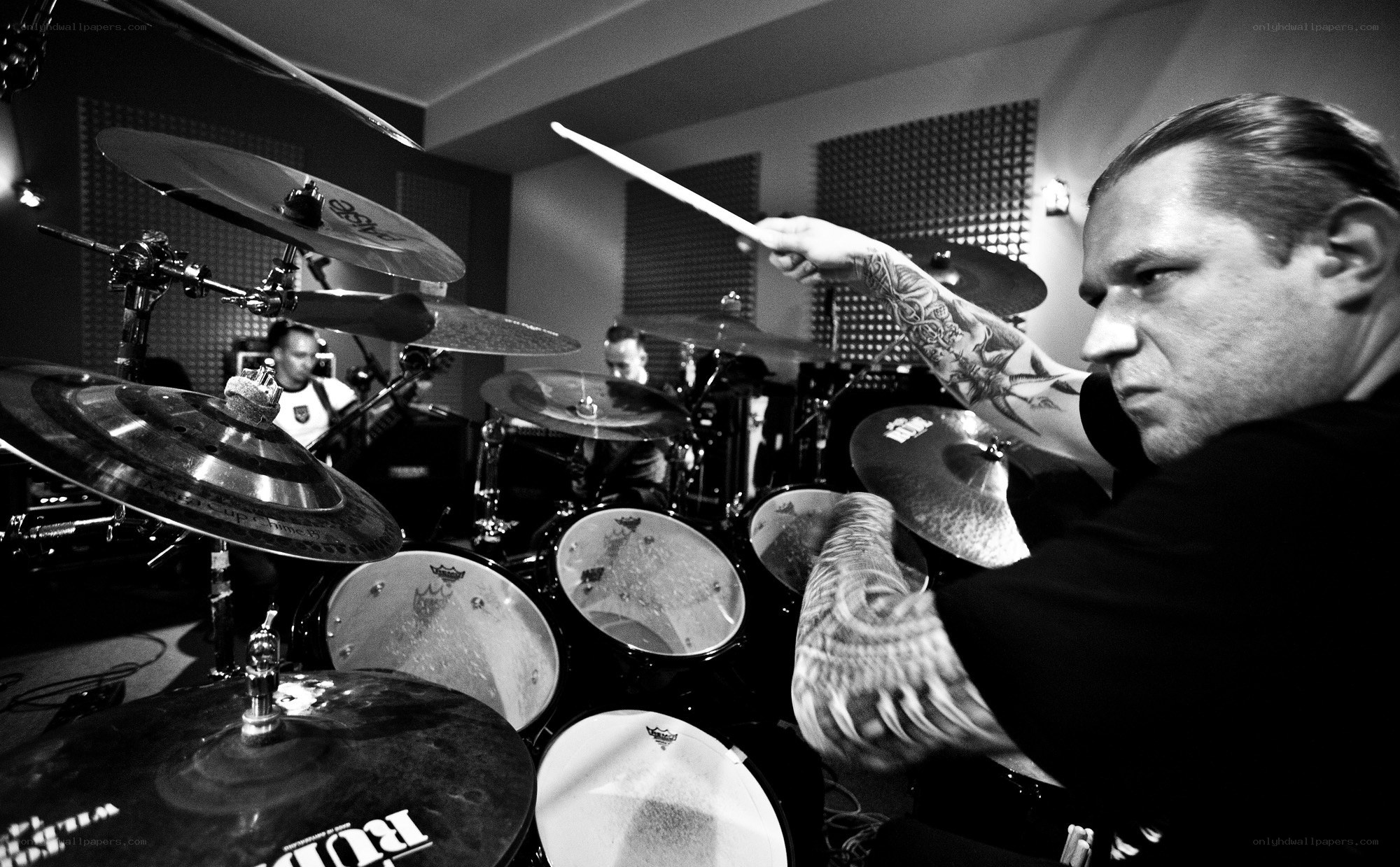 drummer performing in studio