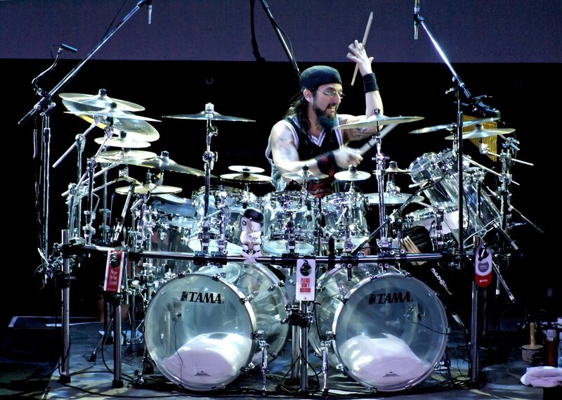 Drummer performing on stage