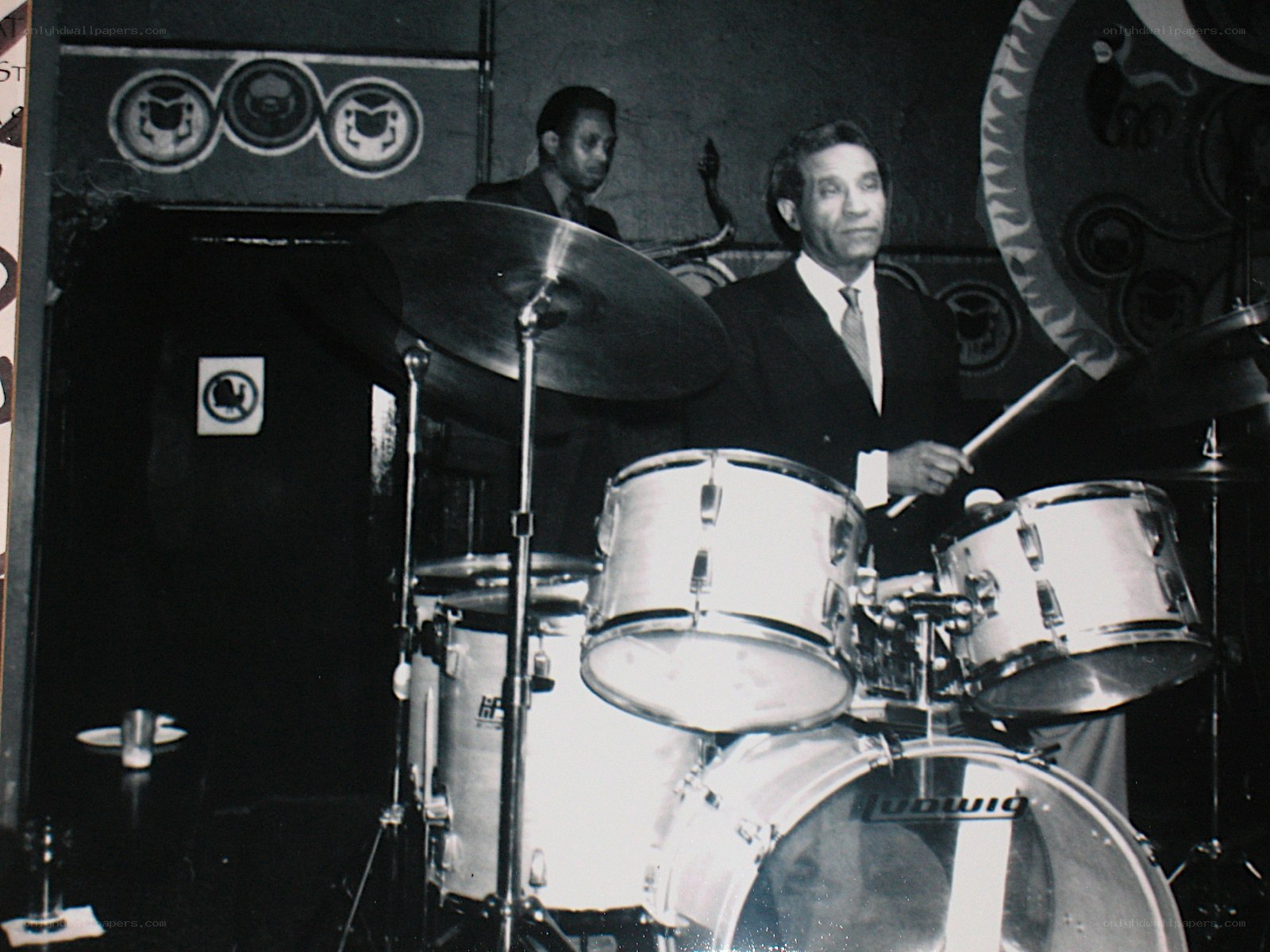 Drummer performing on stage