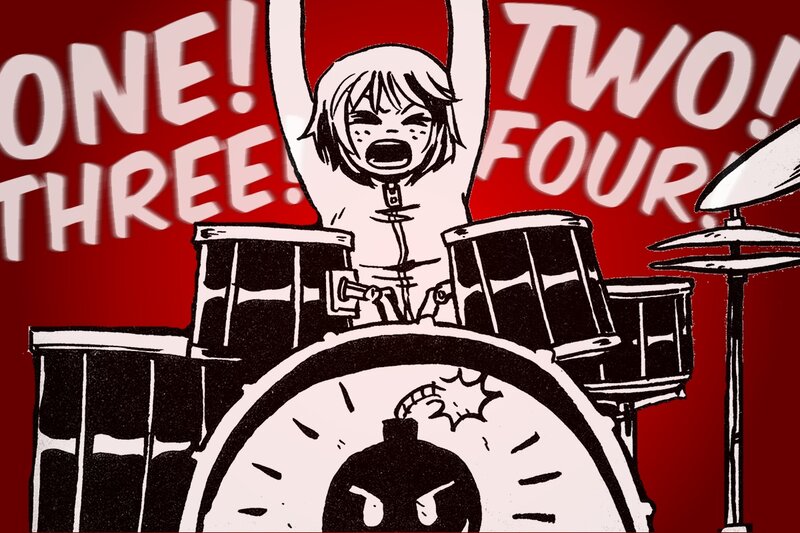 drummer with bomb