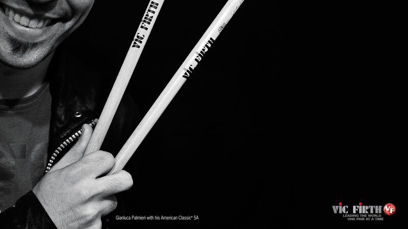 Drummer with drumsticks