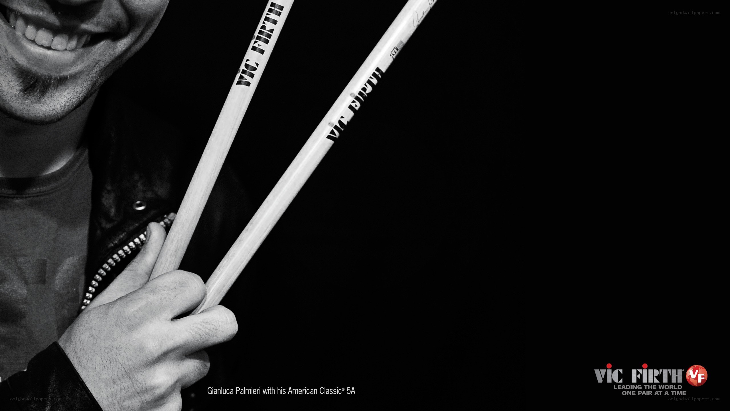 Drummer with drumsticks