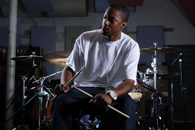 drummer with drumsticks