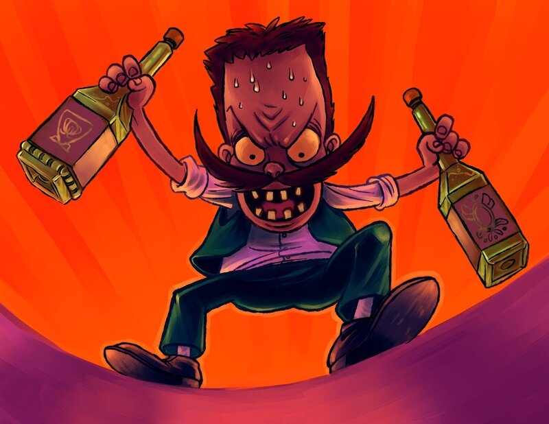 Drunk Cartoon Man