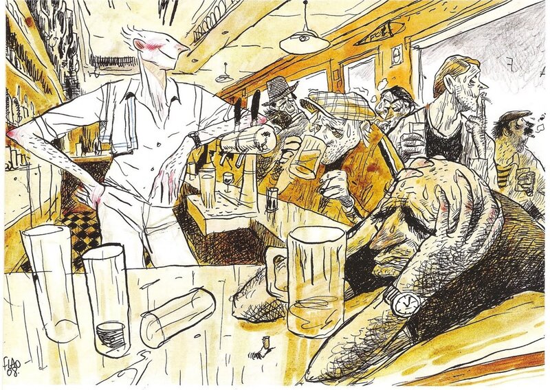 Drunk Patrons in Bar