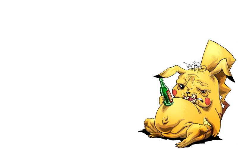 drunk pikachu cartoon