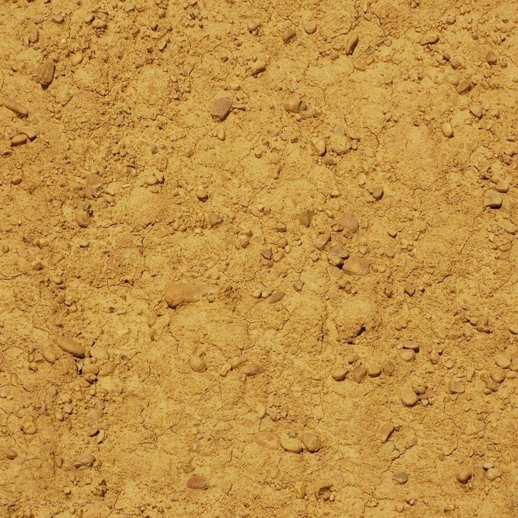 dry cracked soil with pebbles