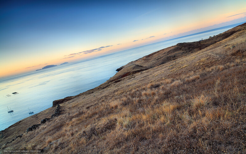 Dry Hillside Overlooking Ocean