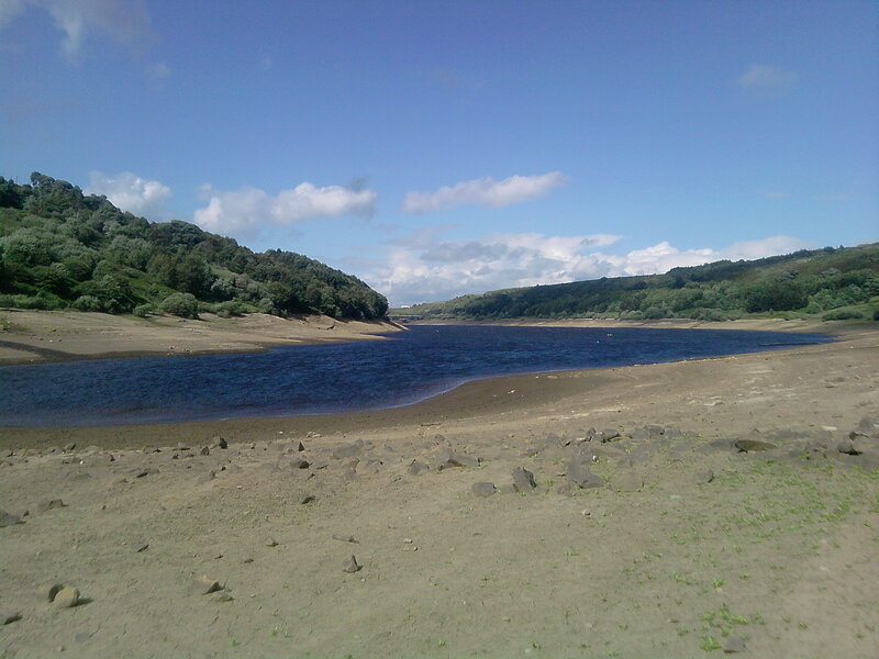 Dry Lake with Exposed Shore