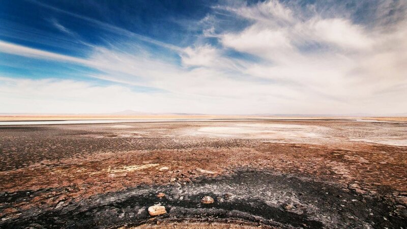 Dry Salt Flat Landscape