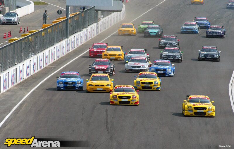 DTM race cars on track