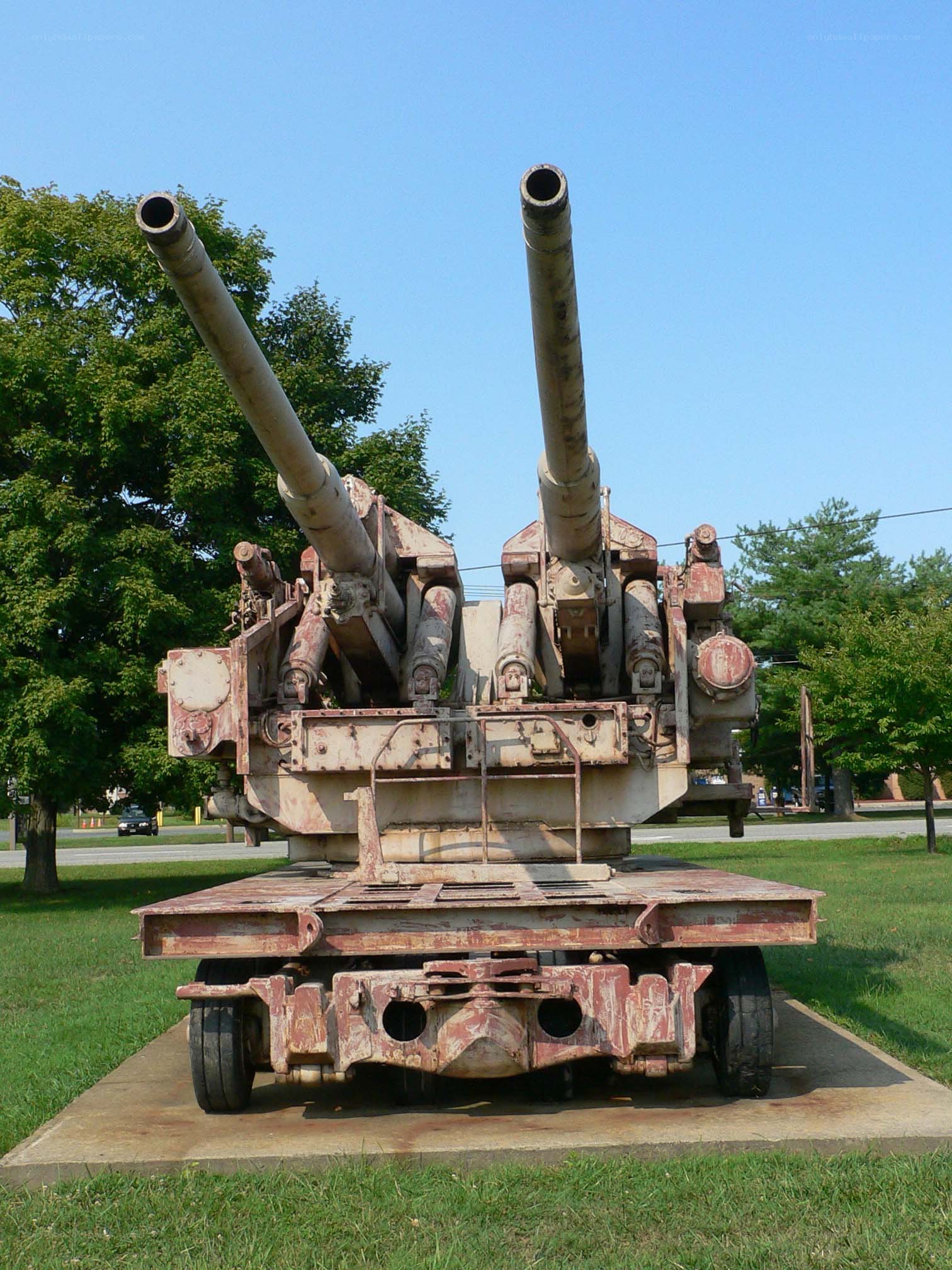 Dual artillery gun display