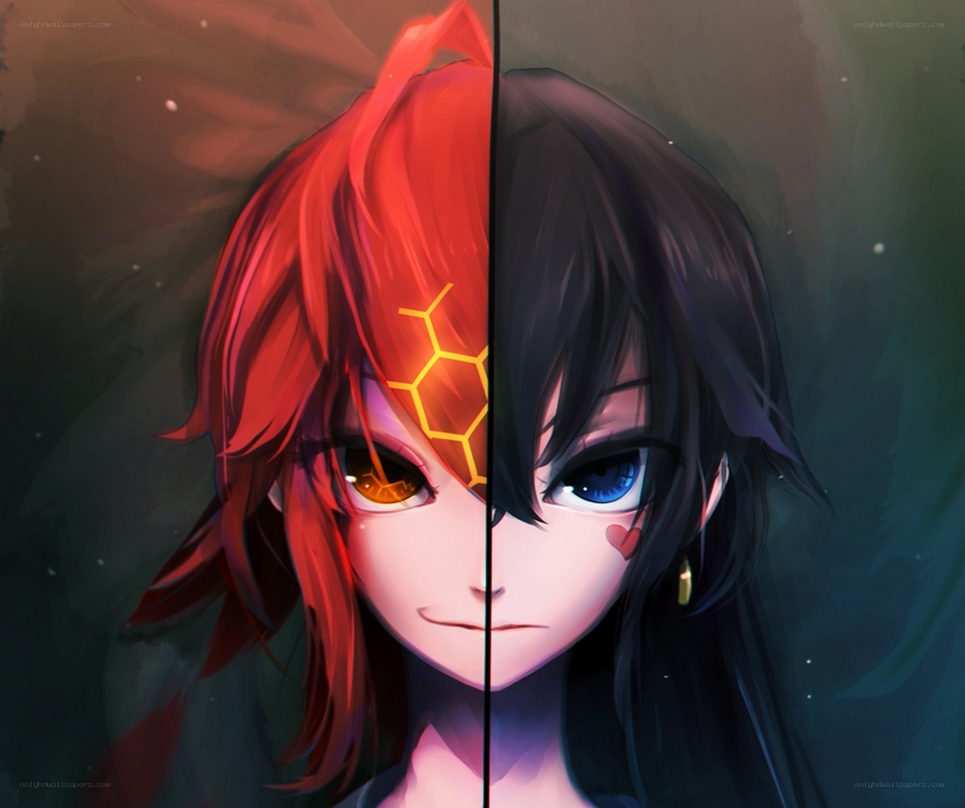 dual character portrait