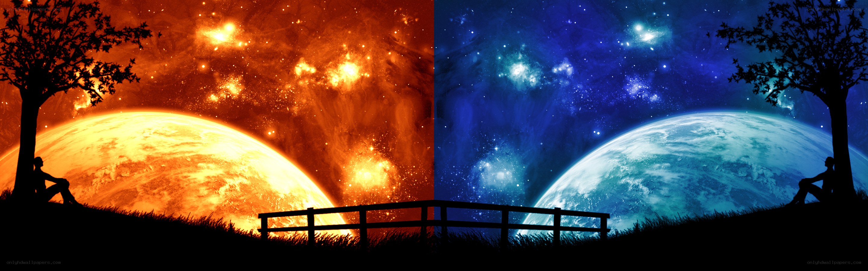 Dual cosmic landscapes