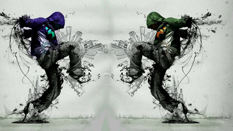 dual dancer in urban art