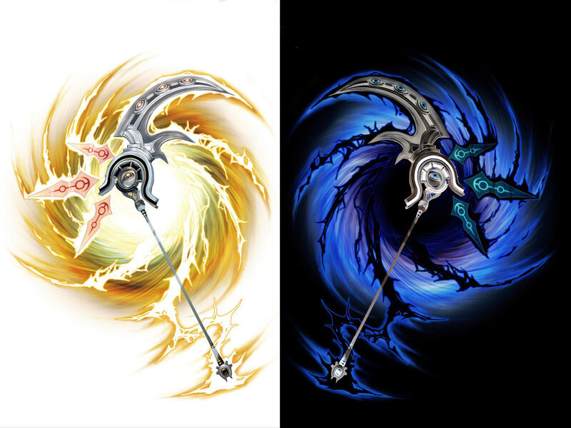 Dual energy weapon art