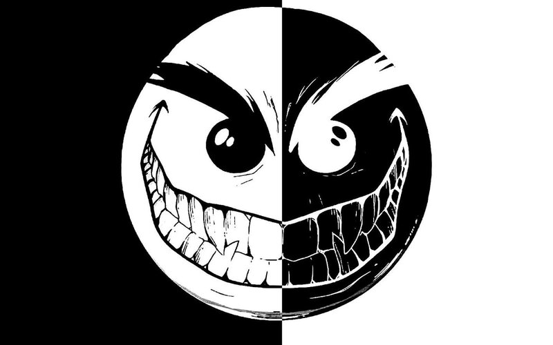 dual-faced cartoon character