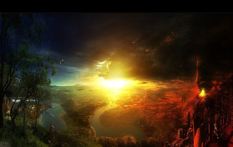 dual landscape sunset