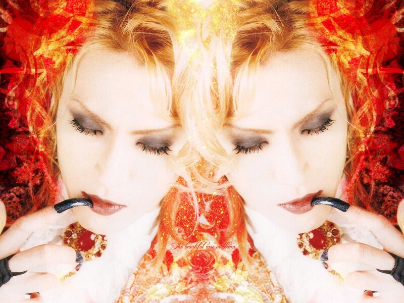 dual portrait with red and gold effects