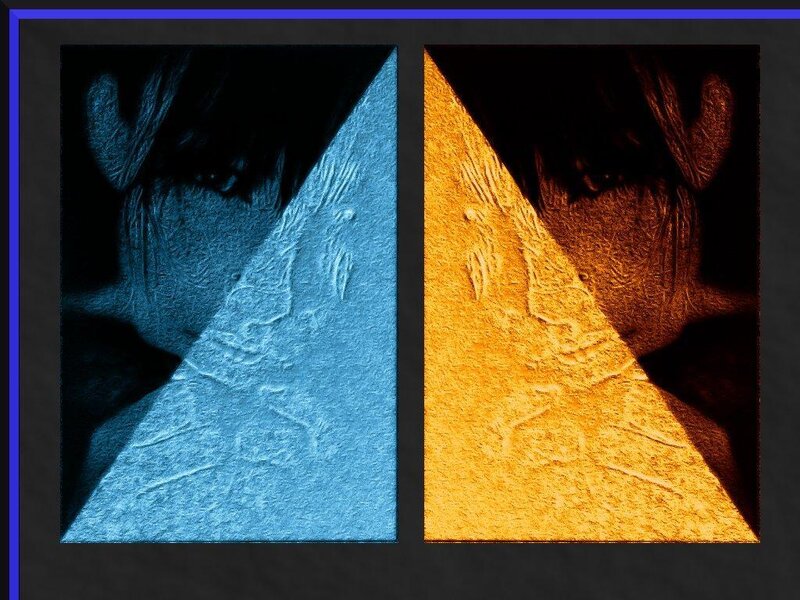 Dual-toned portrait with light effect