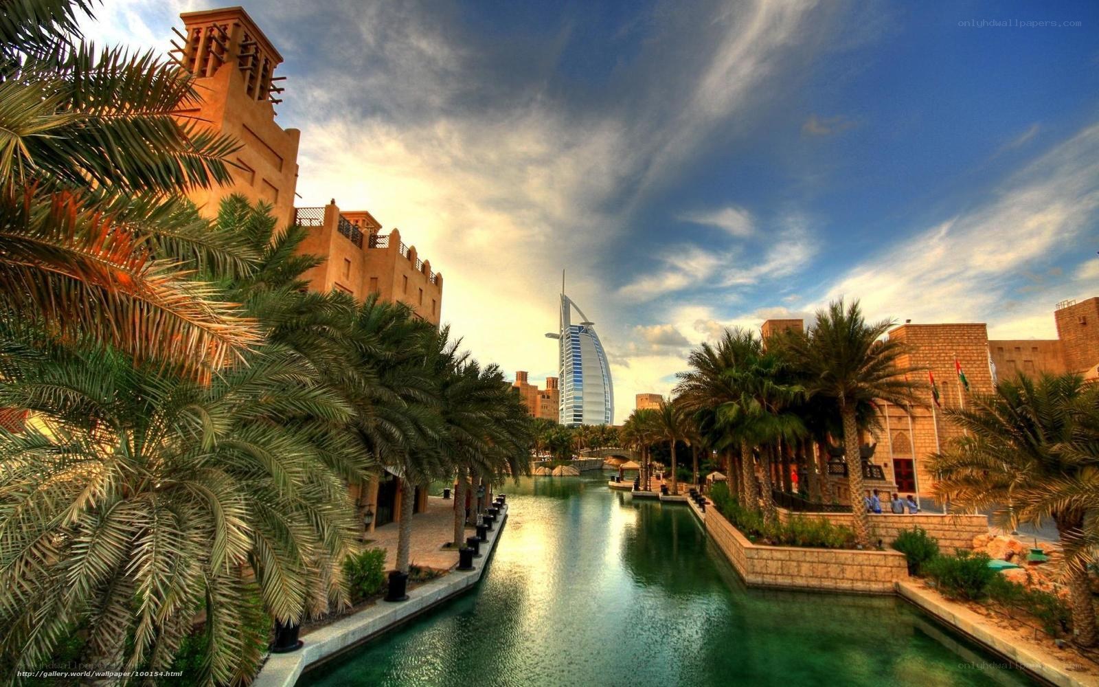 Dubai canal with Burj Al Arab