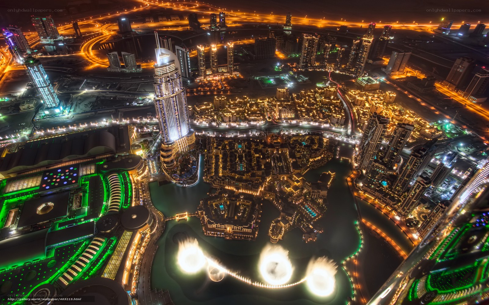 Dubai city at night