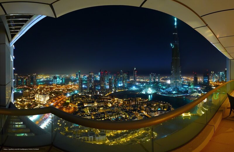 Dubai City Skyline — Black, Dramatic