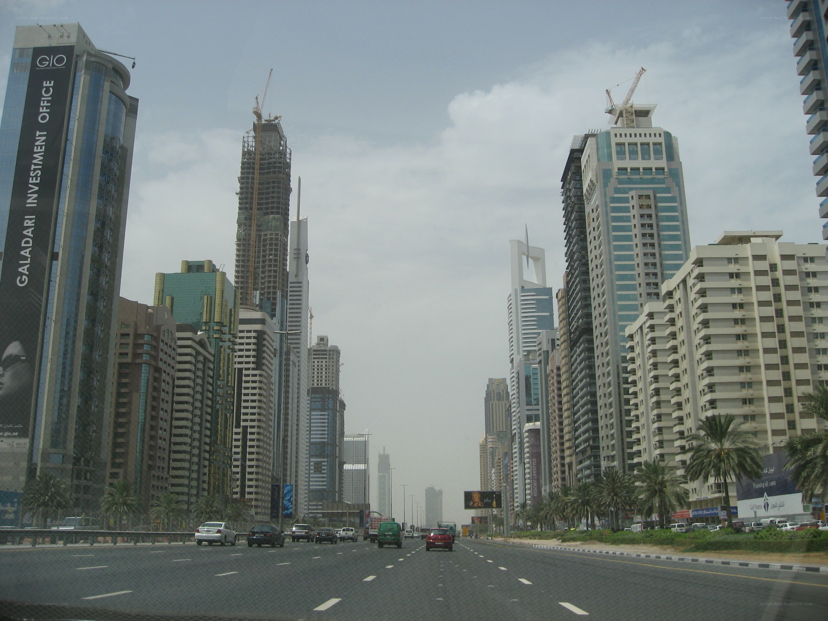 Dubai city skyline view