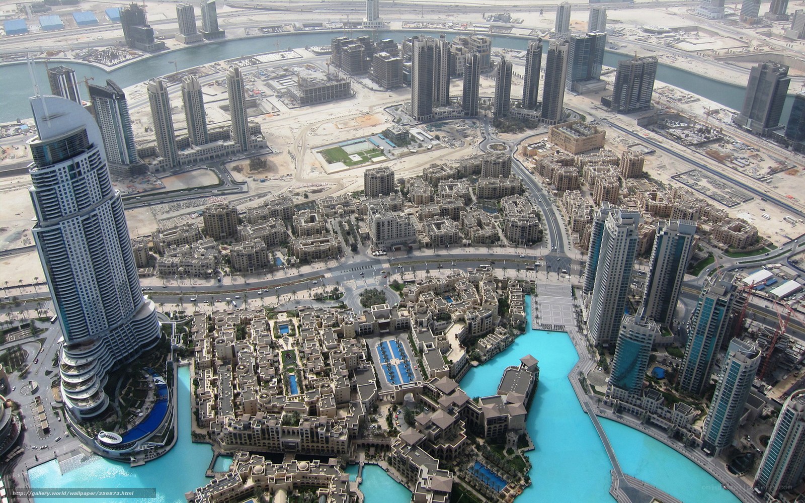 Dubai cityscape aerial view