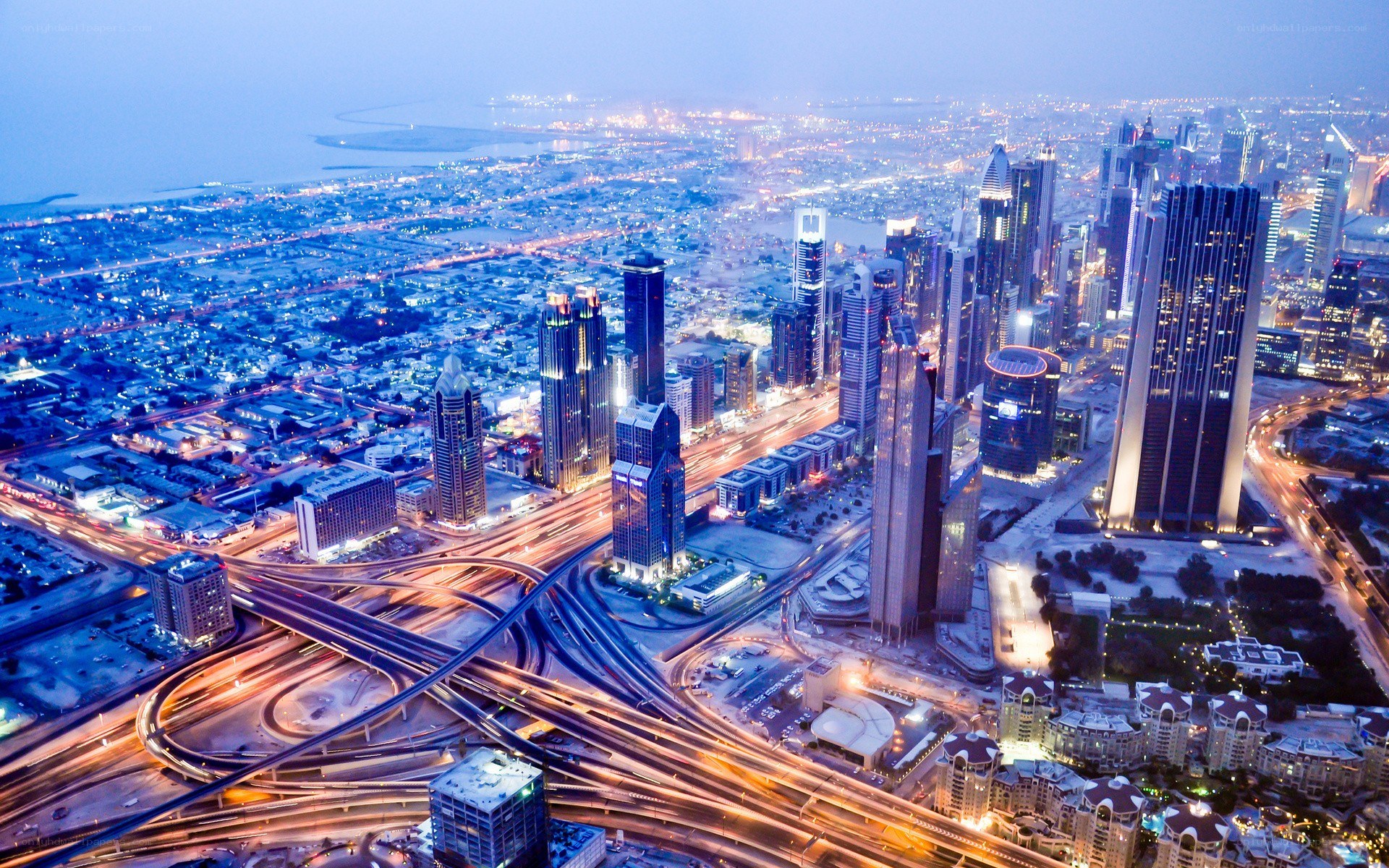 Dubai cityscape at dusk