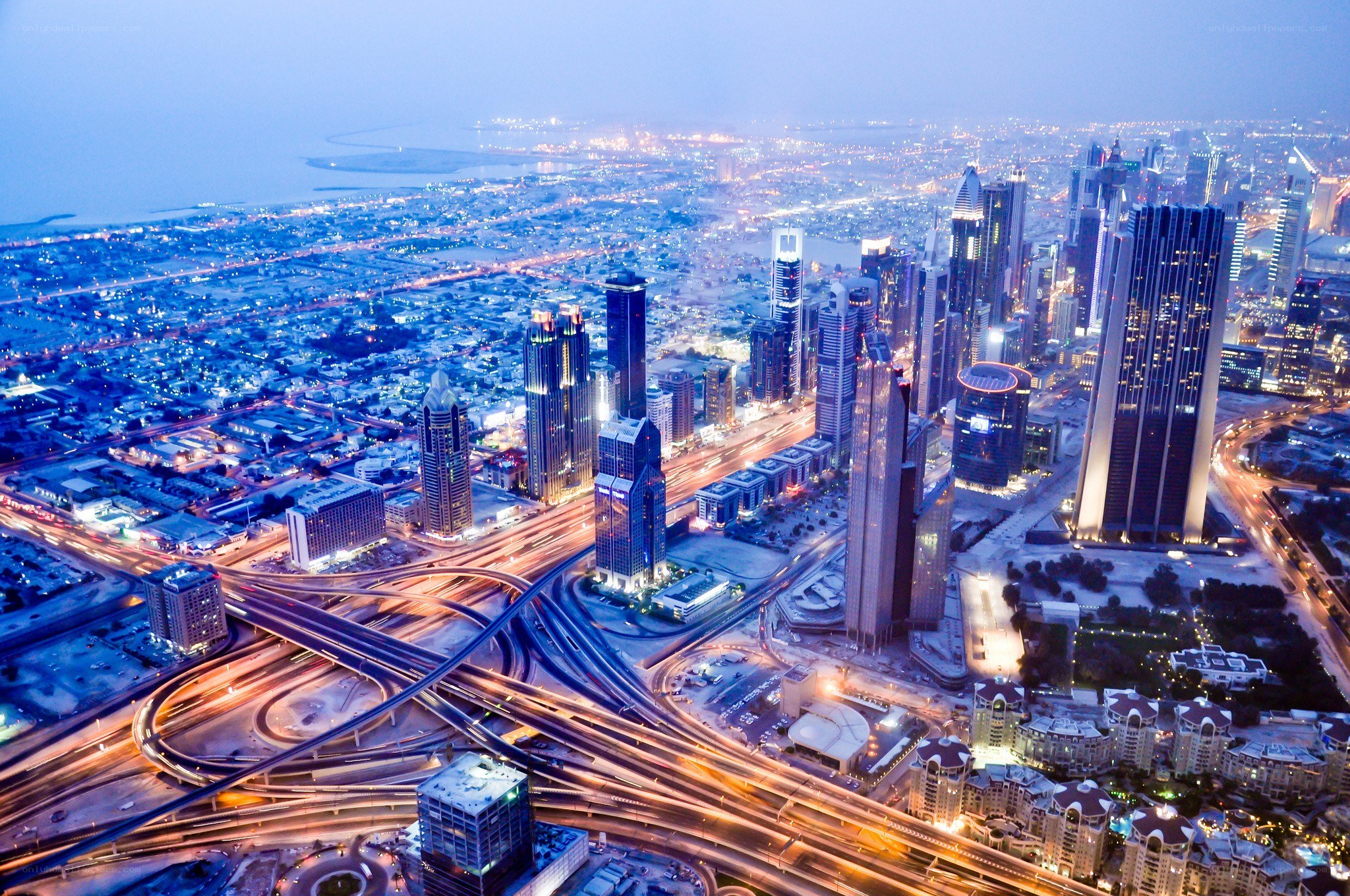 Dubai cityscape at dusk