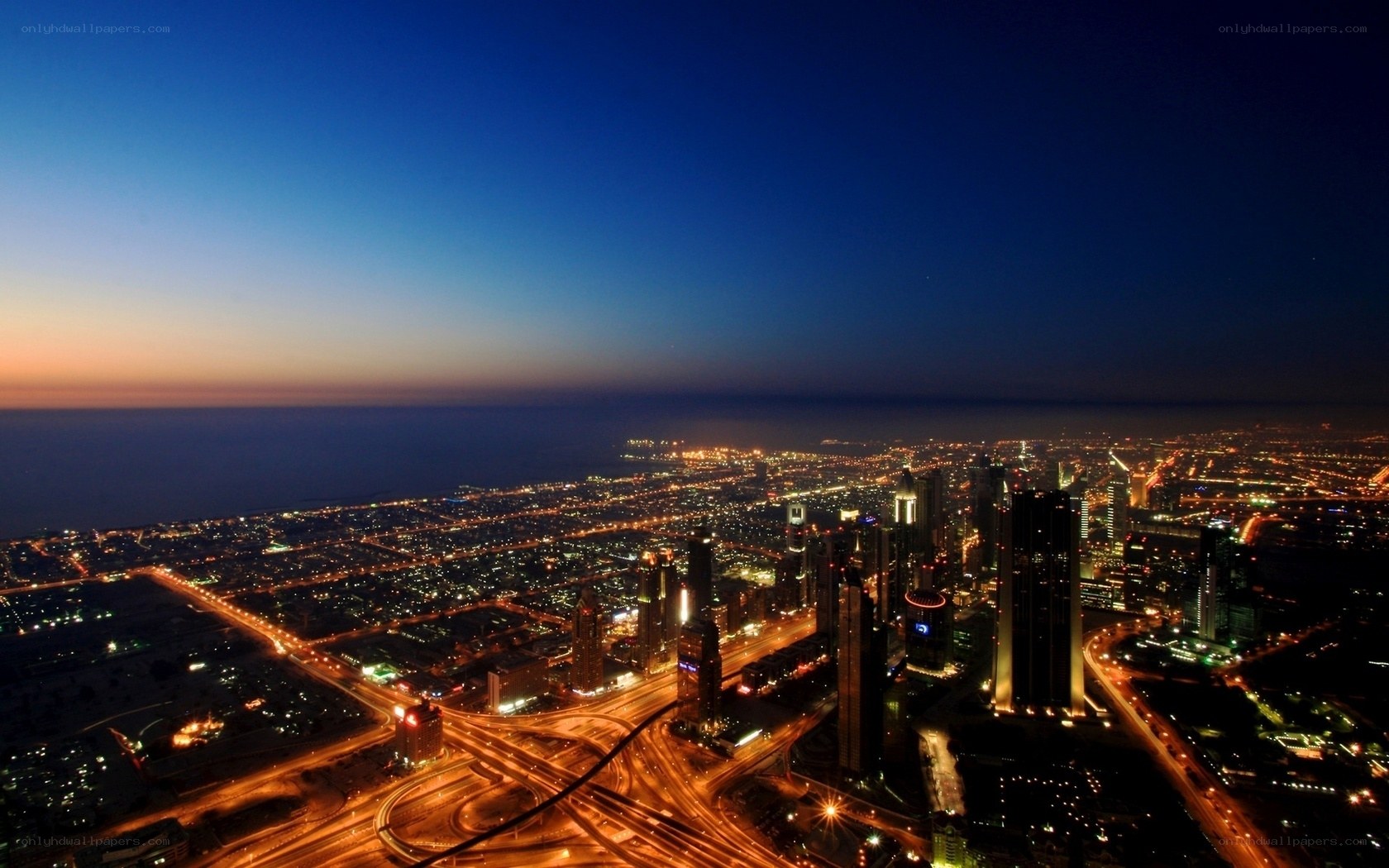 Dubai cityscape at dusk