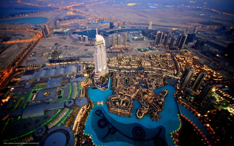 Dubai cityscape at night