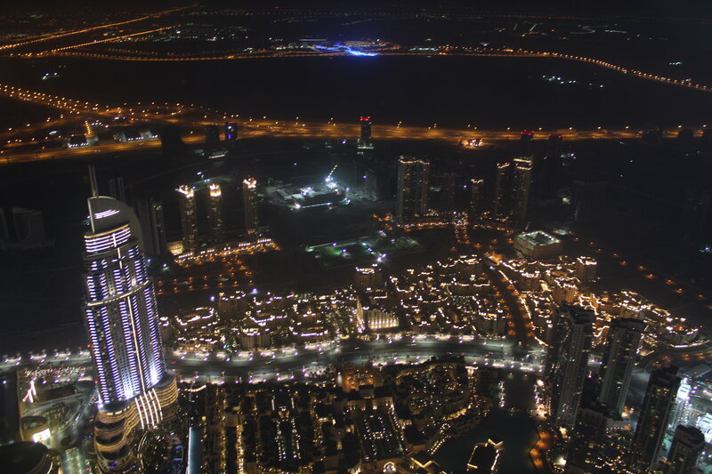Dubai Cityscape at Night — Black