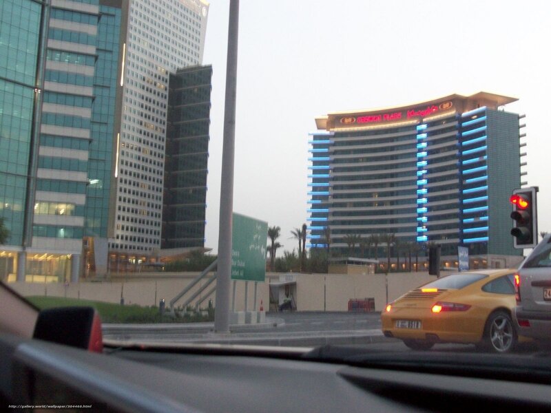 Dubai cityscape with traffic