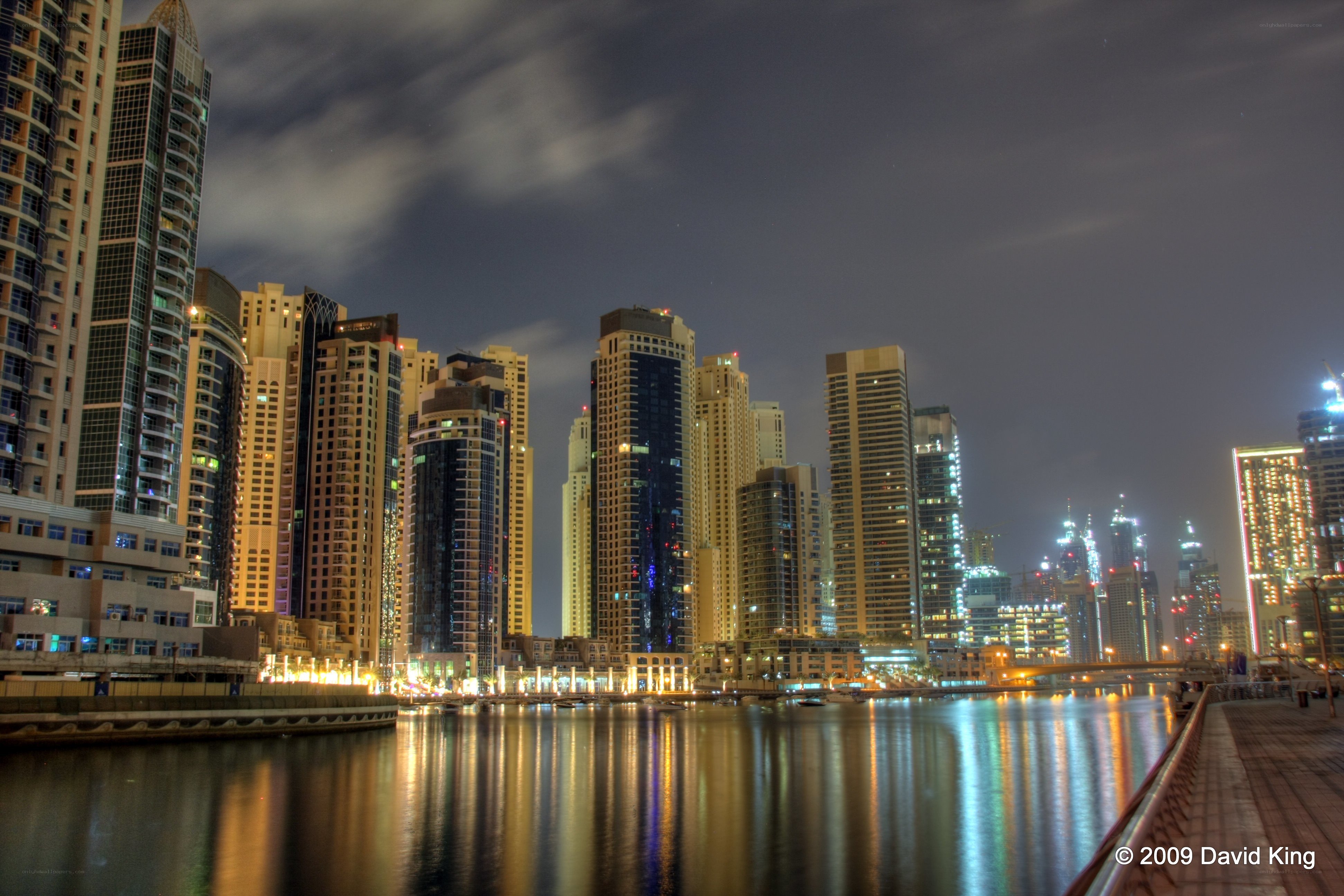 Dubai Marina at night