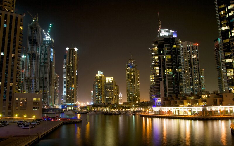 Dubai Marina at night