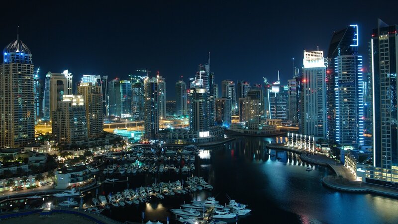 Dubai Marina at night