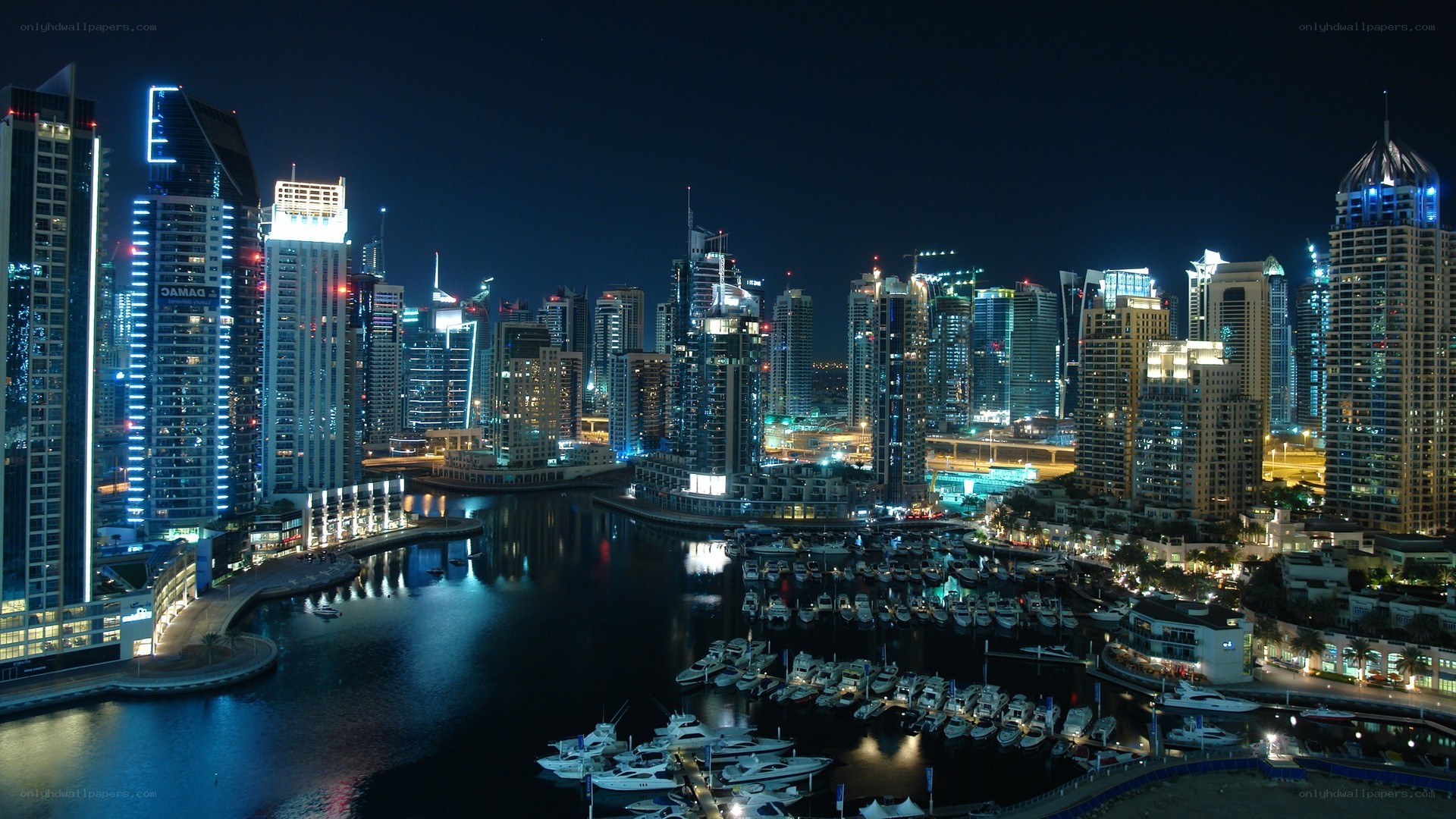 Dubai Marina at night