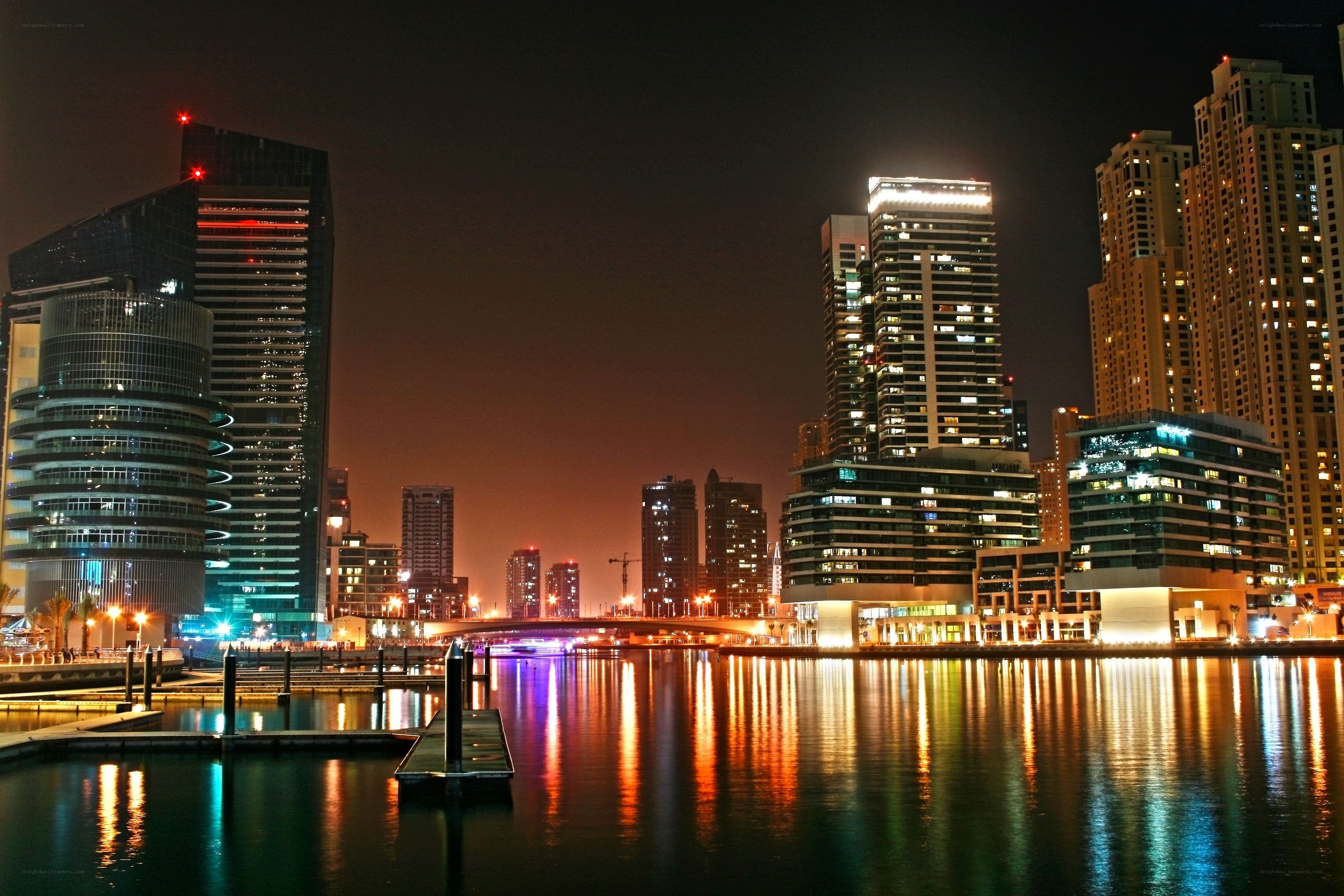 Dubai Marina at night