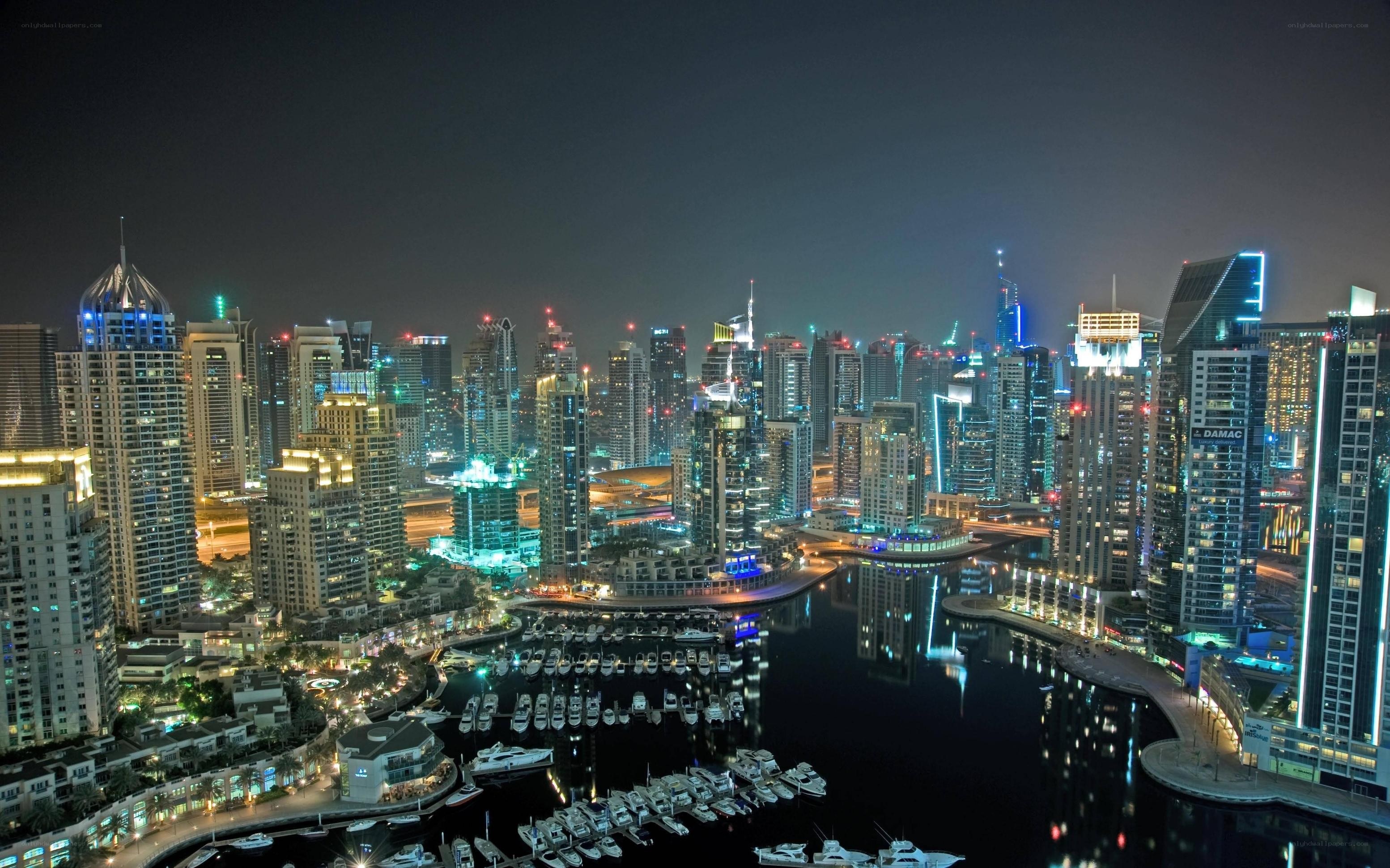 Dubai Marina at night