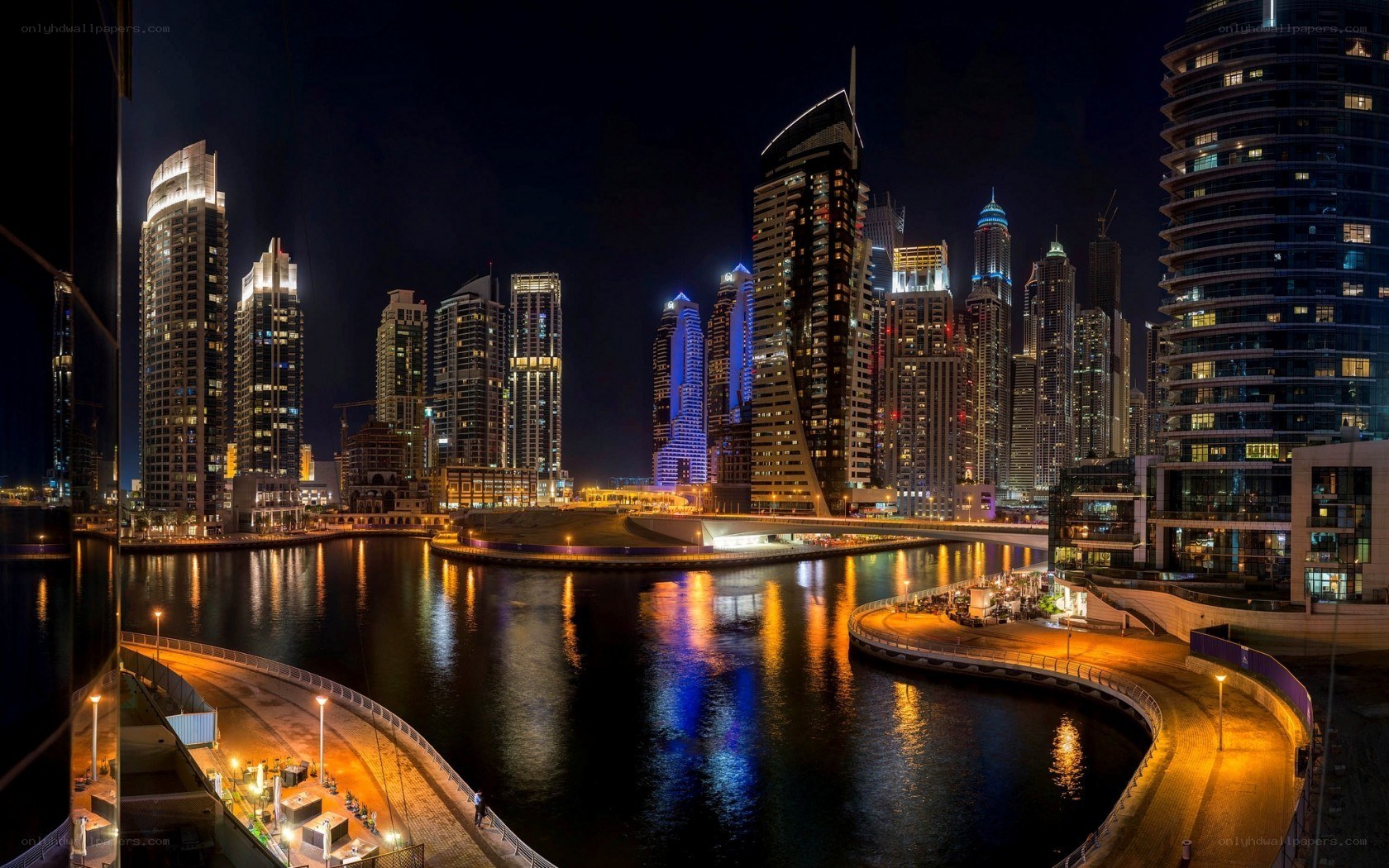 Dubai Marina at night