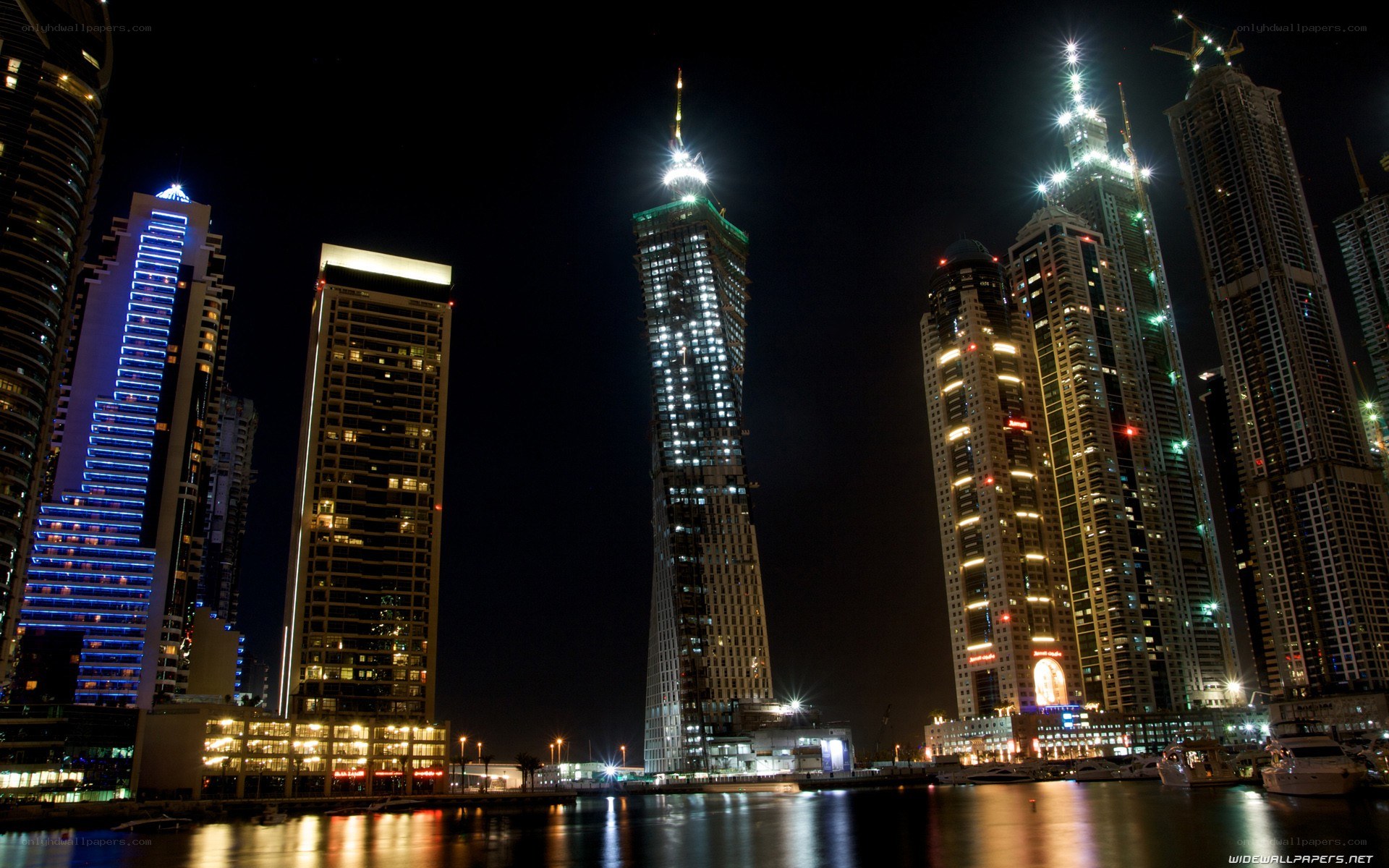 Dubai Marina at night
