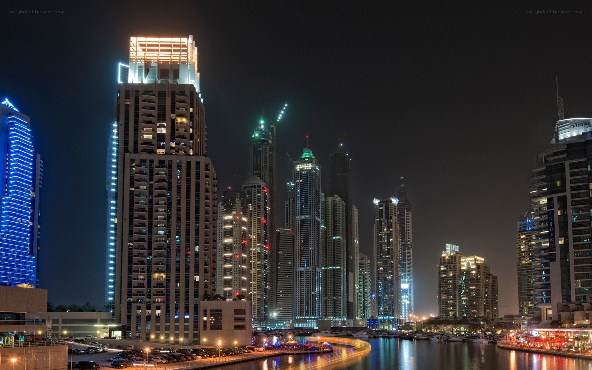 Dubai Marina at night
