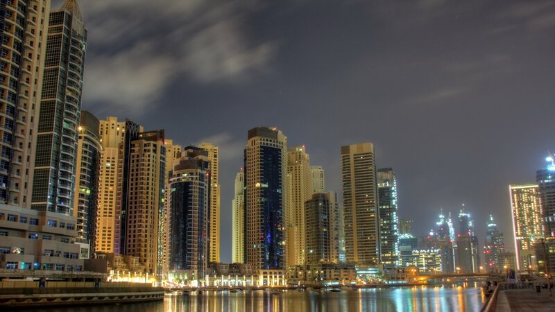 Dubai Marina at night