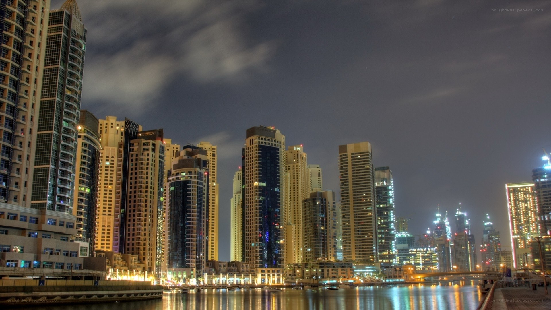 Dubai Marina at night