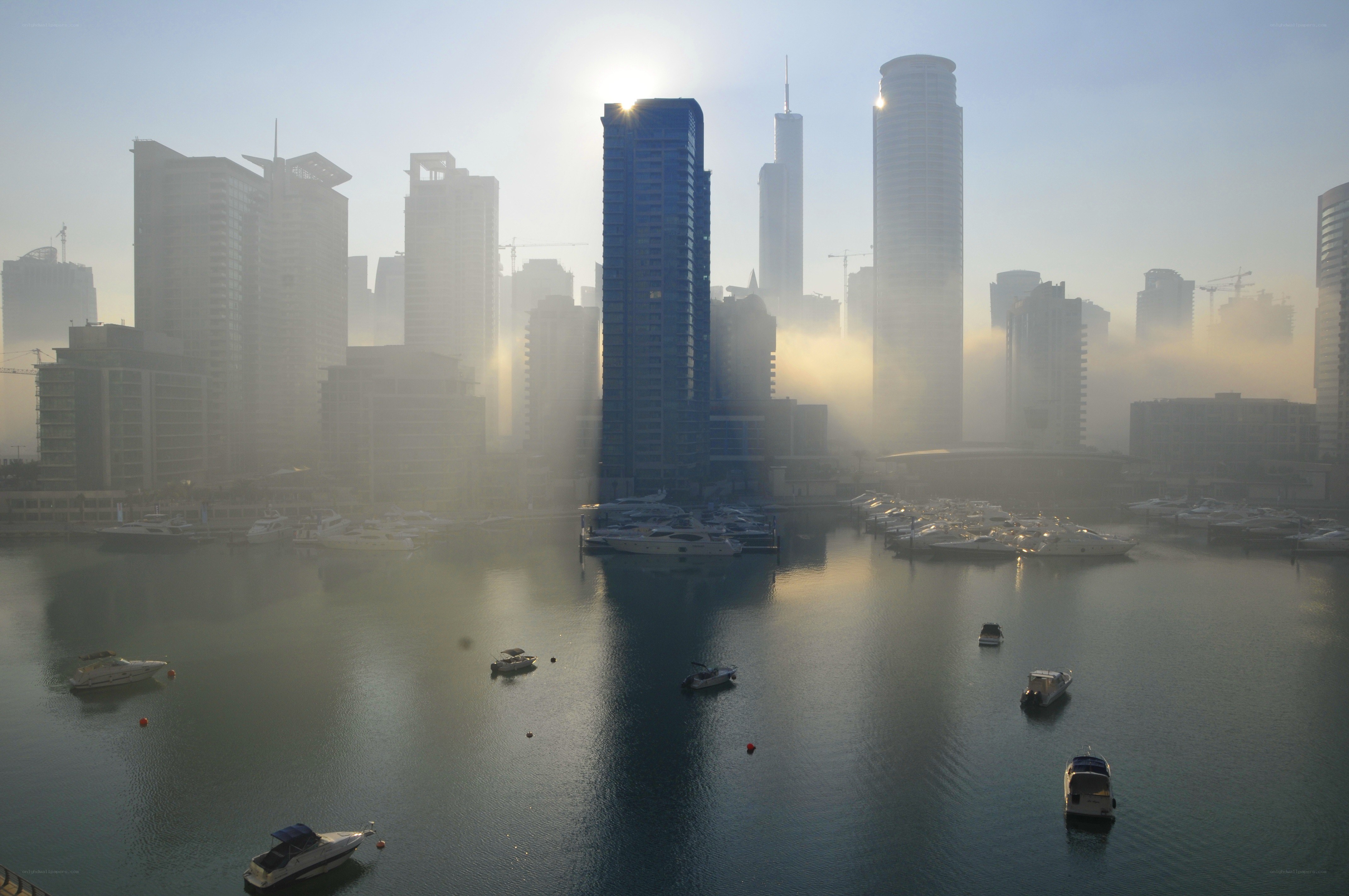 Dubai Marina at sunrise