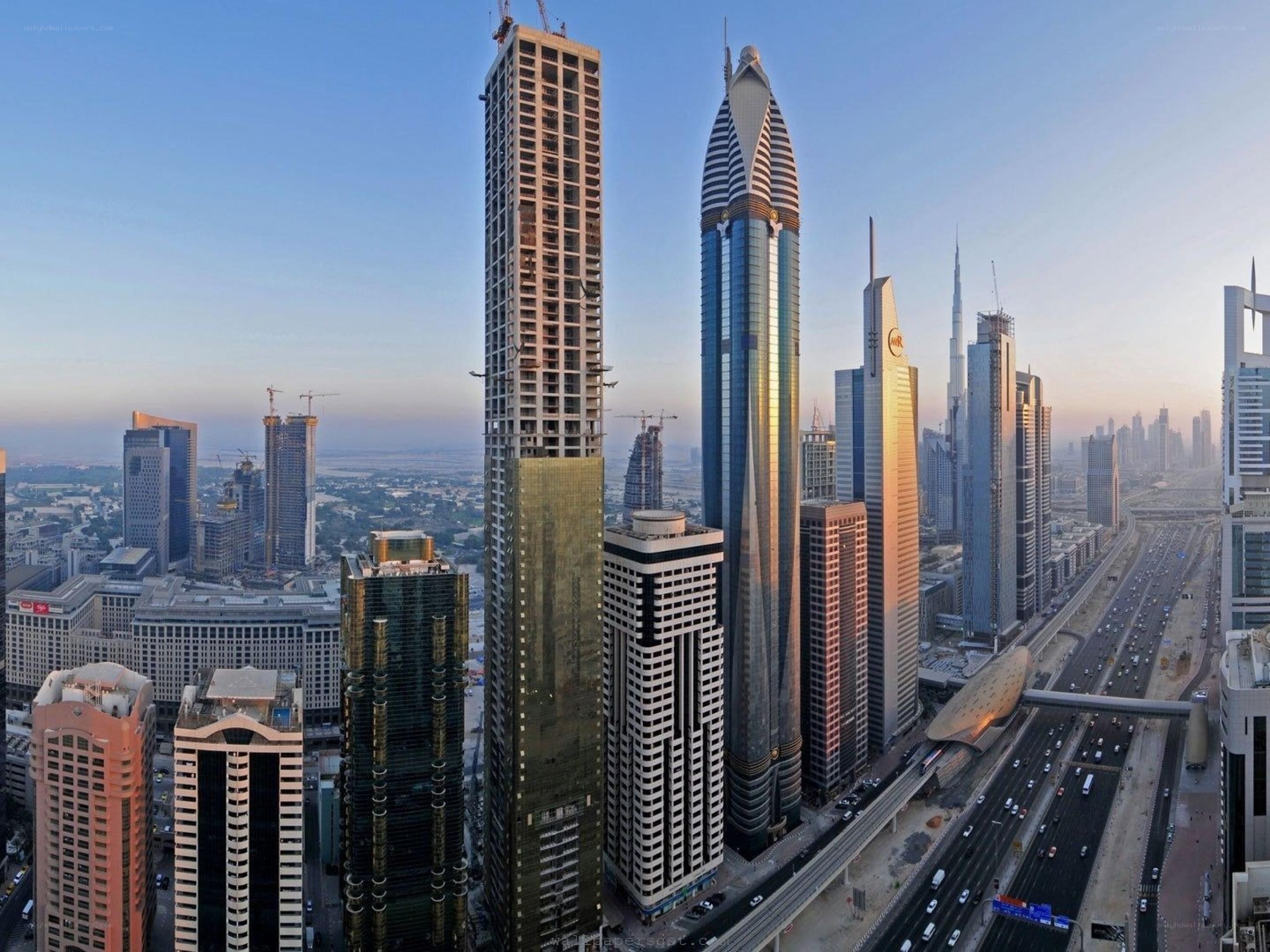 Dubai skyline at dawn