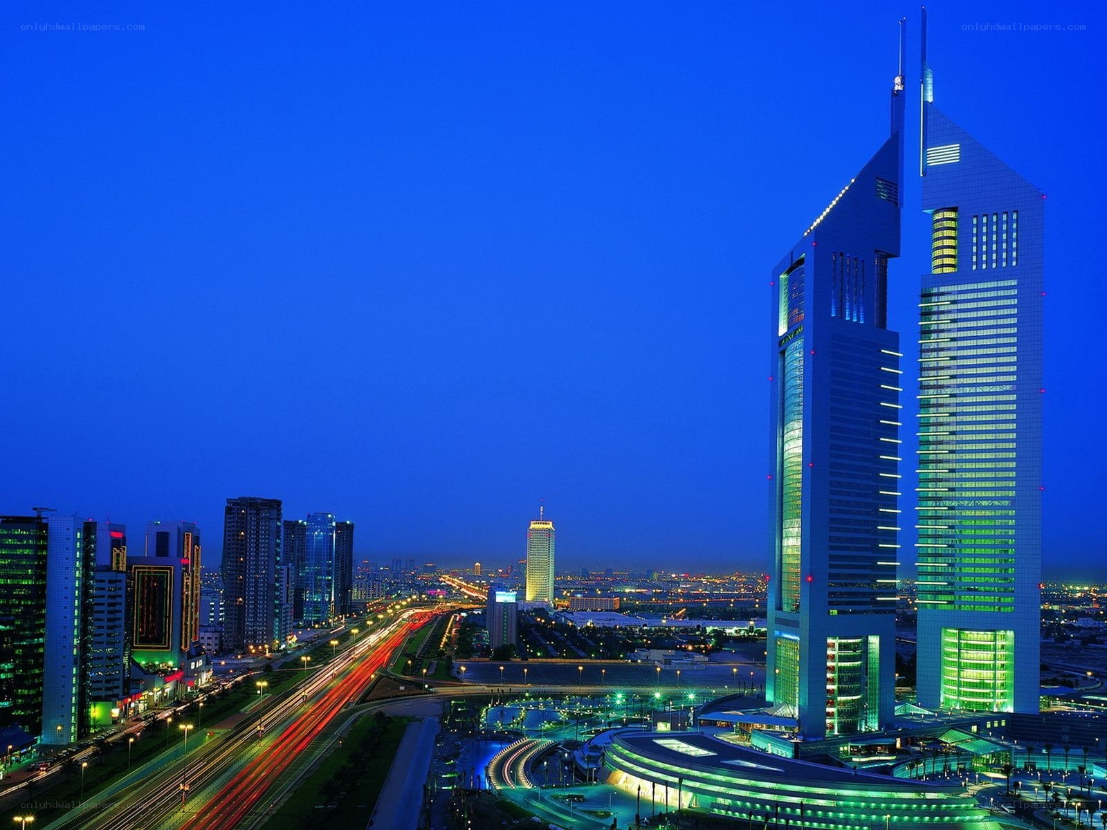 Dubai skyline at dusk